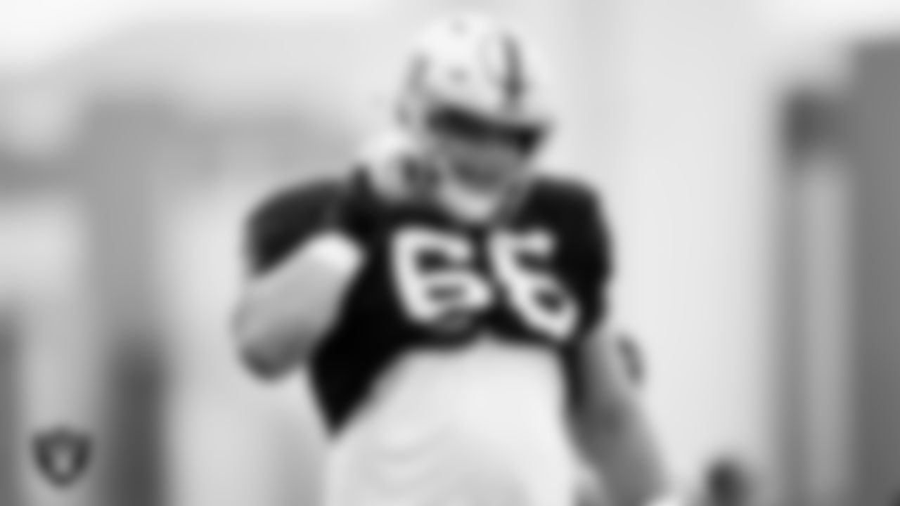 Las Vegas Raiders center Nick Martin (66) during practice at Intermountain Healthcare Performance Center.