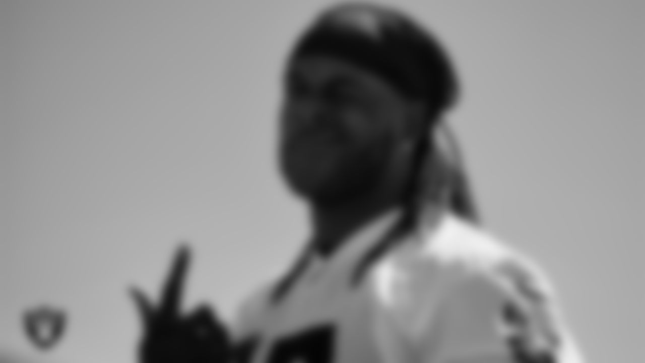 Las Vegas Raiders wide receiver Davante Adams (17) at an Organized Team Activity (OTA).