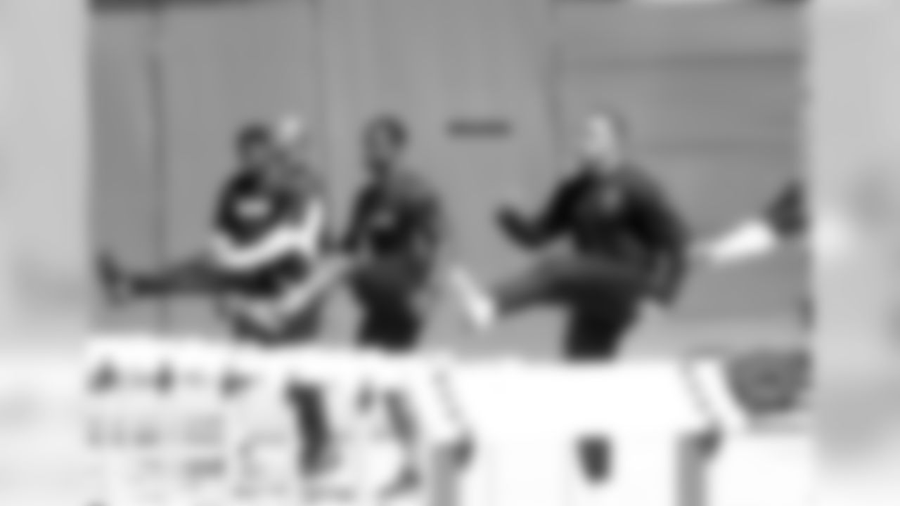 Defensive backs Tyvon Branch, DJ Hayden, Carlos Rogers