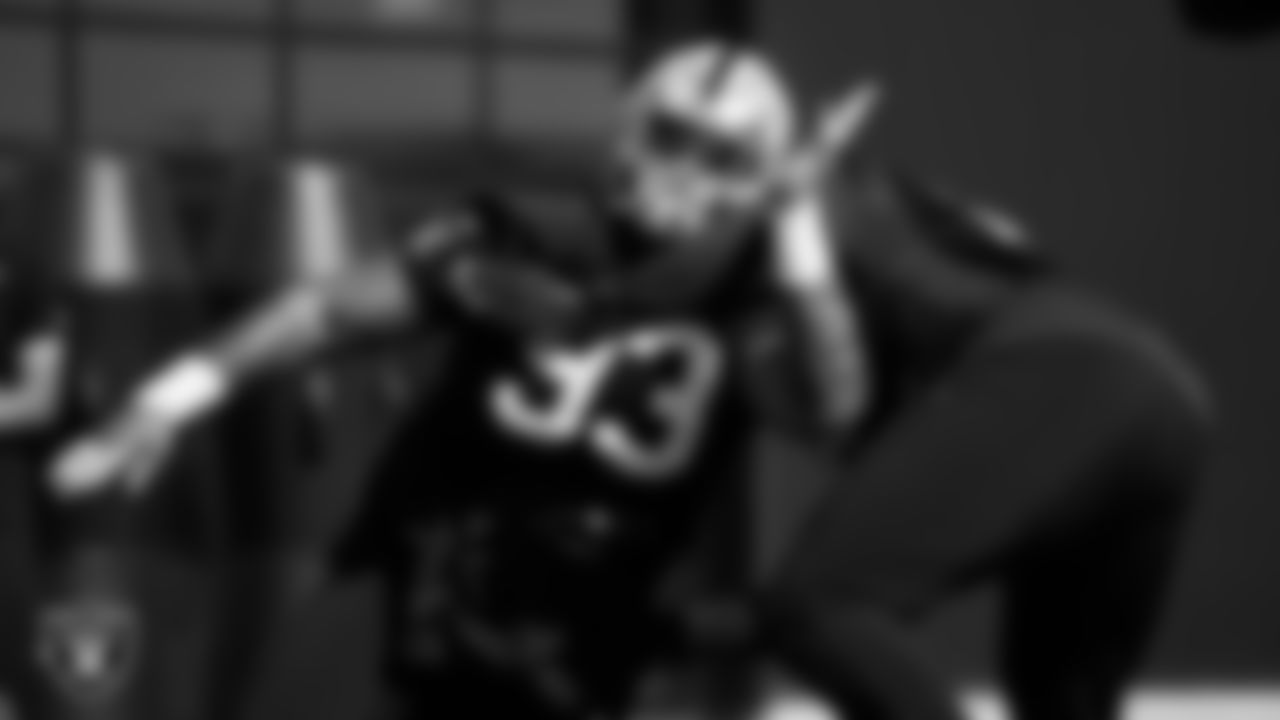 Las Vegas Raiders defensive tackle Kyle Peko (93) during practice at Intermountain Healthcare Performance Center.