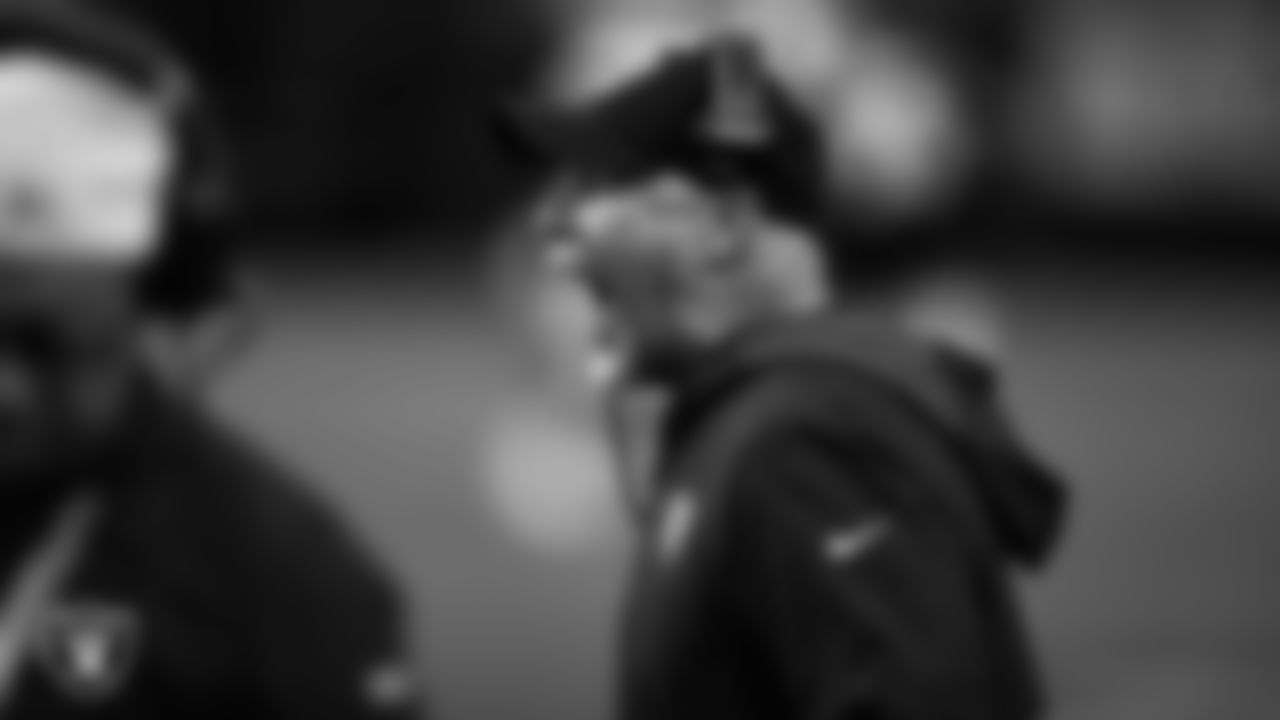 Las Vegas Raiders Interim Head Coach Rich Bisaccia on the sidelines during the Las Vegas Raiders regular season home game against the Denver Broncos.