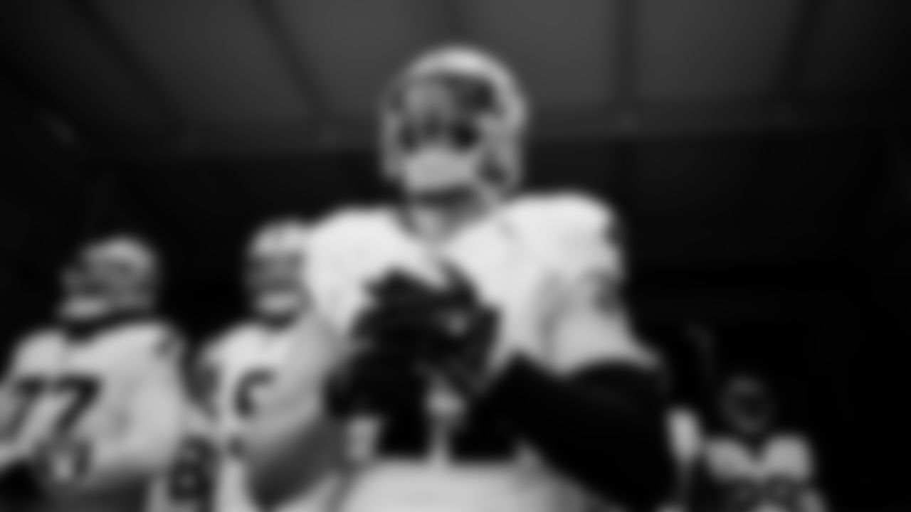 Las Vegas Raiders linebacker Robert Spillane (41) waits for the team to be introduced onto the field before the regular season away game against the Los Angeles Chargers at SoFi Stadium.