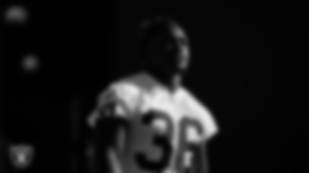 Las Vegas Raiders running back Sincere McCormick (36) at a workout during phase two of the offseason program.