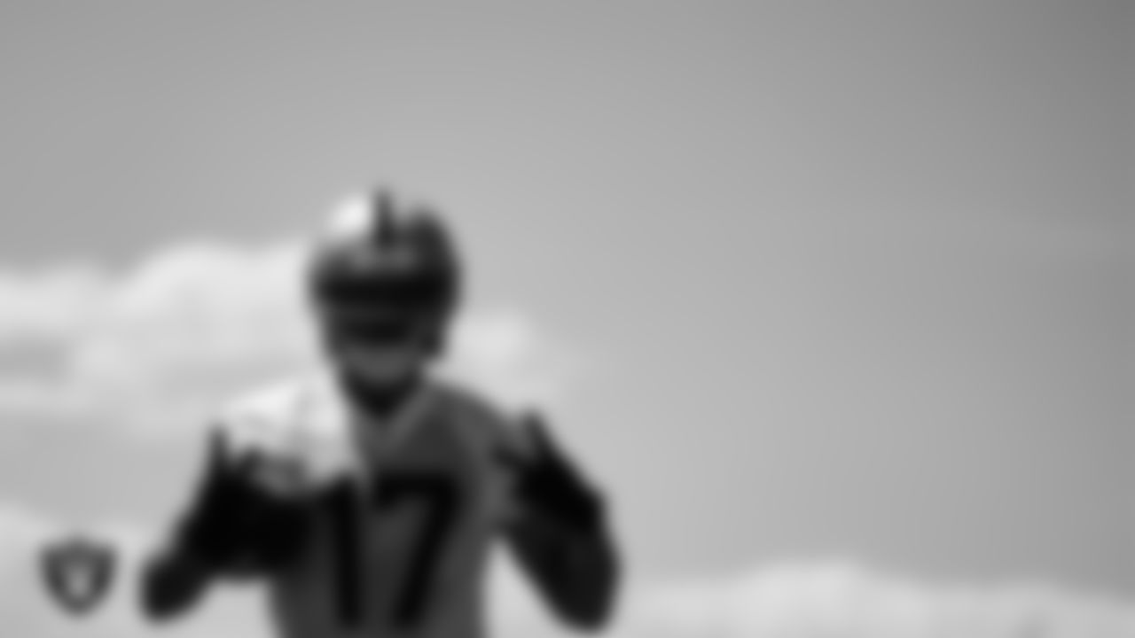 Las Vegas Raiders wide receiver Willie Snead IV (17) at an Organized Team Activity (OTA).