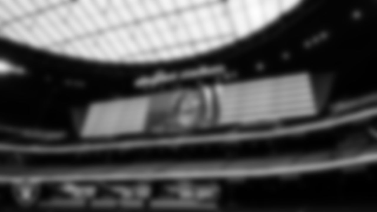 A pre-recorded video of singer Whitney Houston performing the national anthem plays before the Las Vegas Raiders regular season home game against the Buffalo Bills.