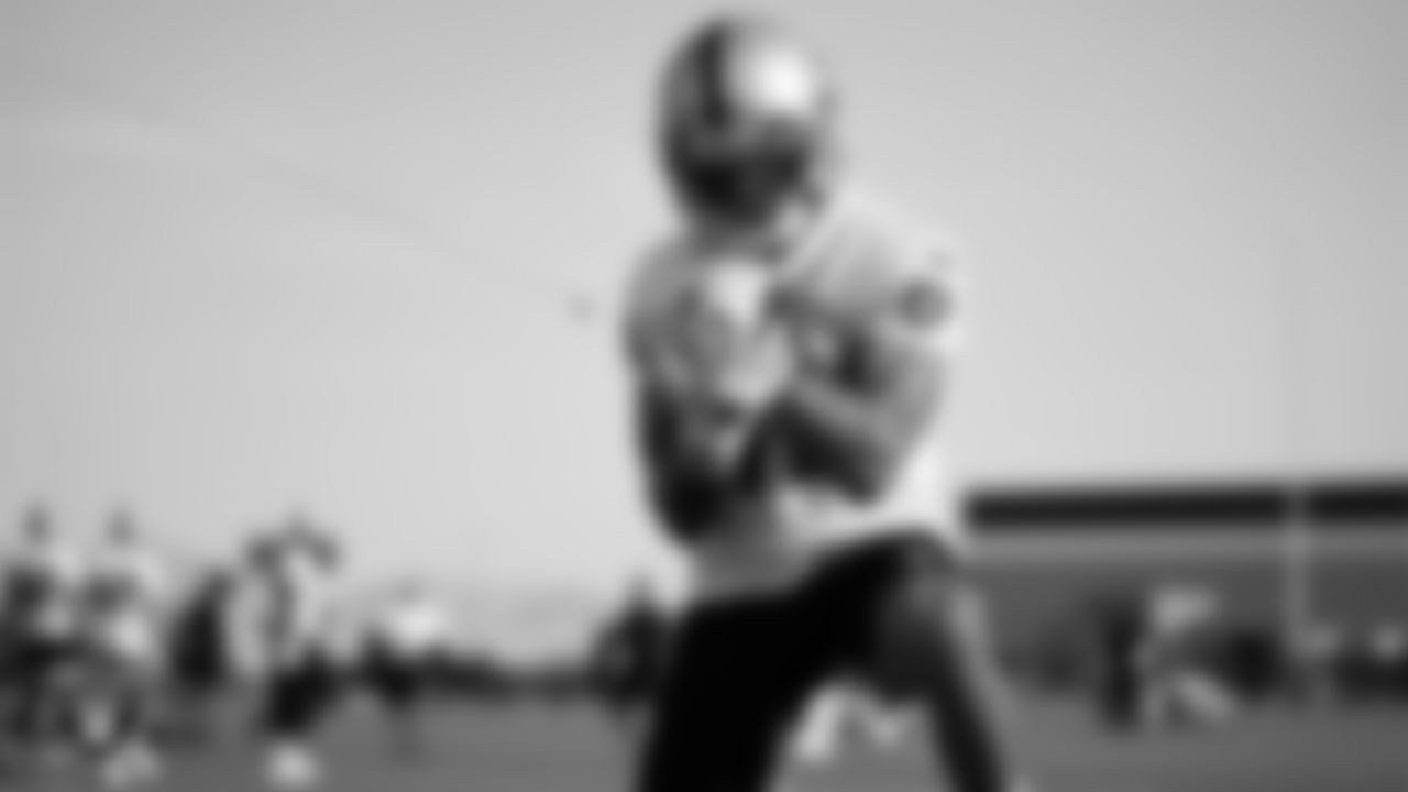 Las Vegas Raiders wide receiver Willie Snead IV (17) on the field for Mandatory Minicamp.