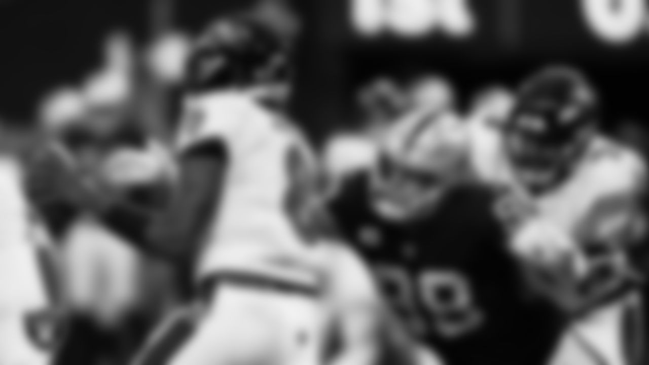 DE Maxx Crosby
2021 Stats: 39 tackles, 25 QB hits, 5 sacks, 4 pass deflections