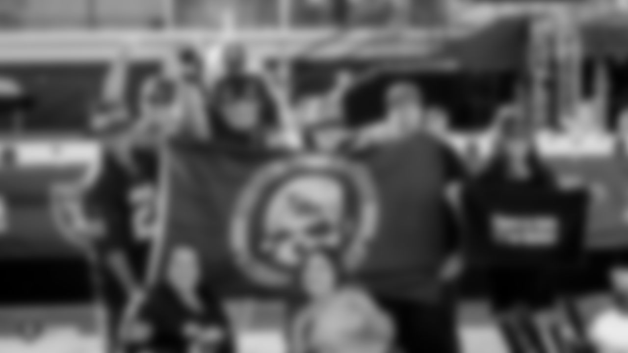 Raiders fans enjoy a Raiders/FOX5 Watch Party during the Raiders preseason game against the Green Bay Packers.