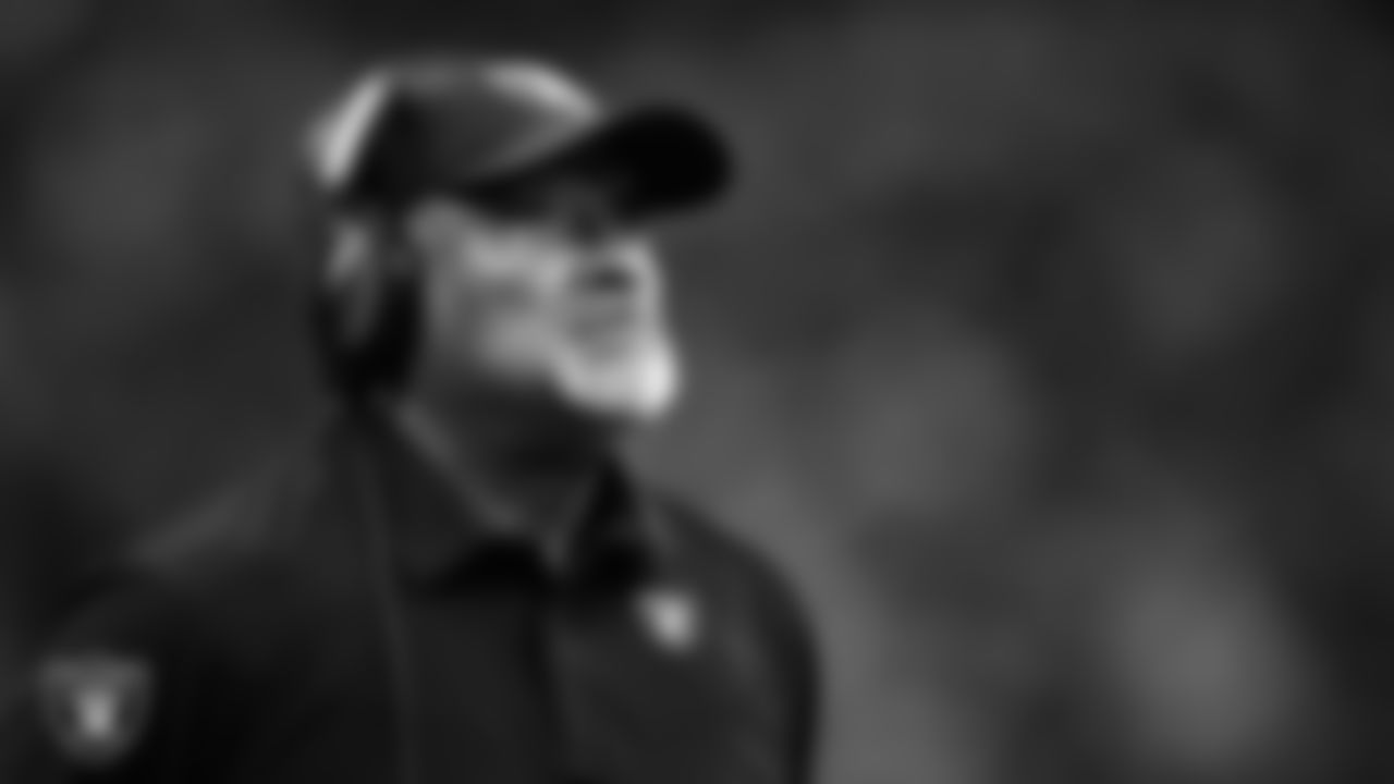 Las Vegas Raiders coaching assistant George Atkinson on the sidelines during the Las Vegas Raiders regular season home game against the Washington Football Team.