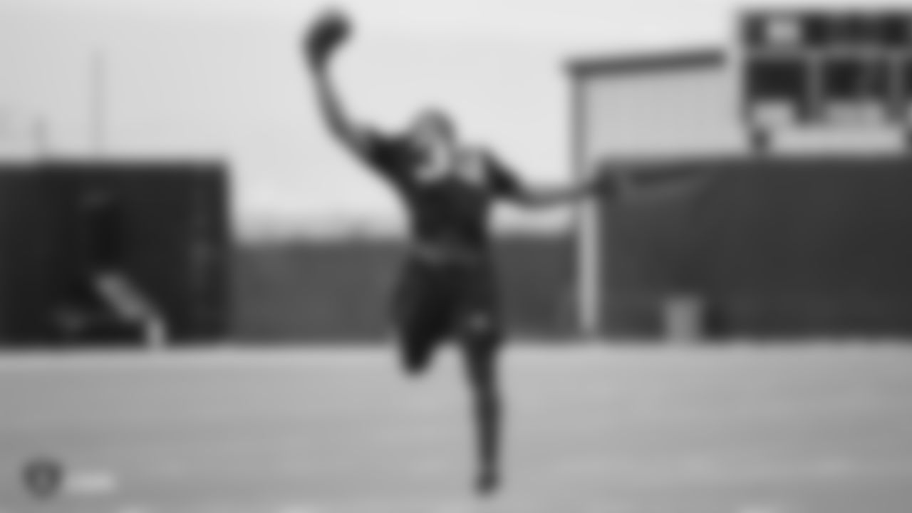 Raiders safety Jordan Richards (39) at a workout during phase two of the offseason program at the Raiders Practice Facility in Alameda, Calif.