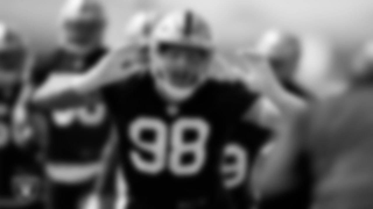Las Vegas Raiders defensive end Maxx Crosby (98) during Day Two of 2022 Veteran Minicamp.