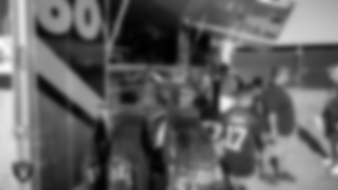 Fans shop at the Raider Image trailer before practice at 2023 Training Camp at Intermountain Health Performance Center.