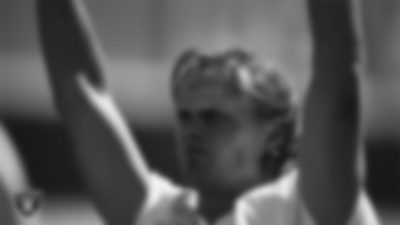Las Vegas Raiders kicker Daniel Carlson (2) at an Organized Team Activity (OTA).