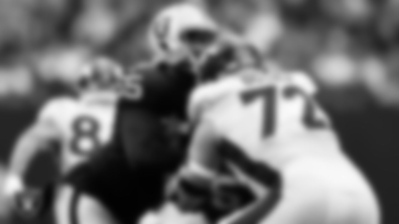 Las Vegas Raiders defensive end Chandler Jones (55) during the regular season home game against the Denver Broncos at Allegiant Stadium.