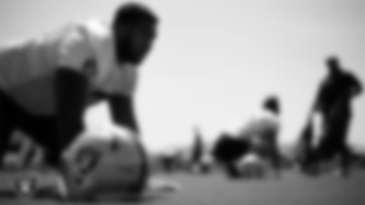 Las Vegas Raiders tackle Justin Herron (71) during practice at Intermountain Health Performance Center.
