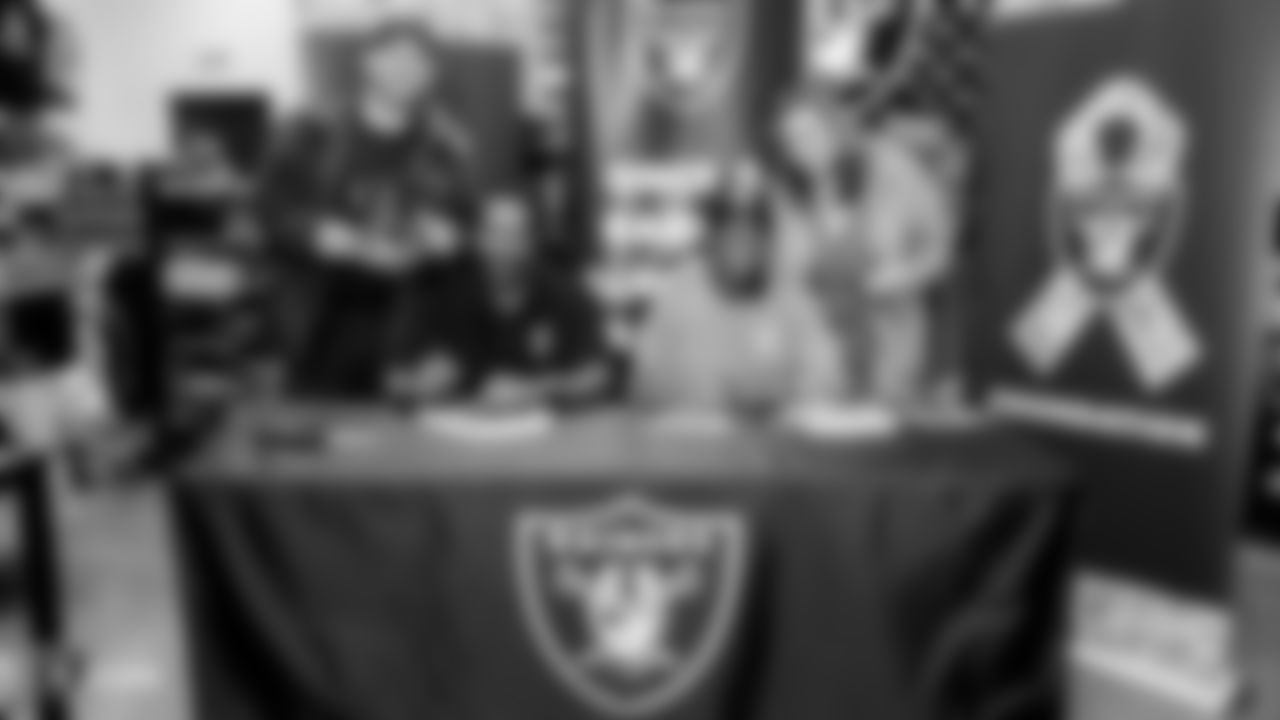 The Raiders Foundation hosts a Toys for Tots drive at the Raider Image in Town Square where guests have a chance to meet alumni Cliff Branch and Jerry Robinson in exchange for a toy or monetary donation to the organization, Friday, December 14, 2018, in Las Vegas, Nevada.