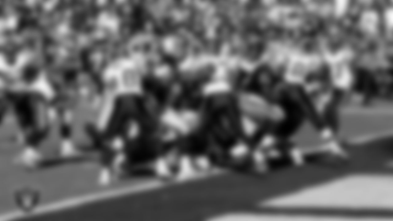 The Raiders during the regular season home game against the San Diego Chargers at McAfee Coliseum, Sunday, October 16, 2005, in Oakland, Calif.