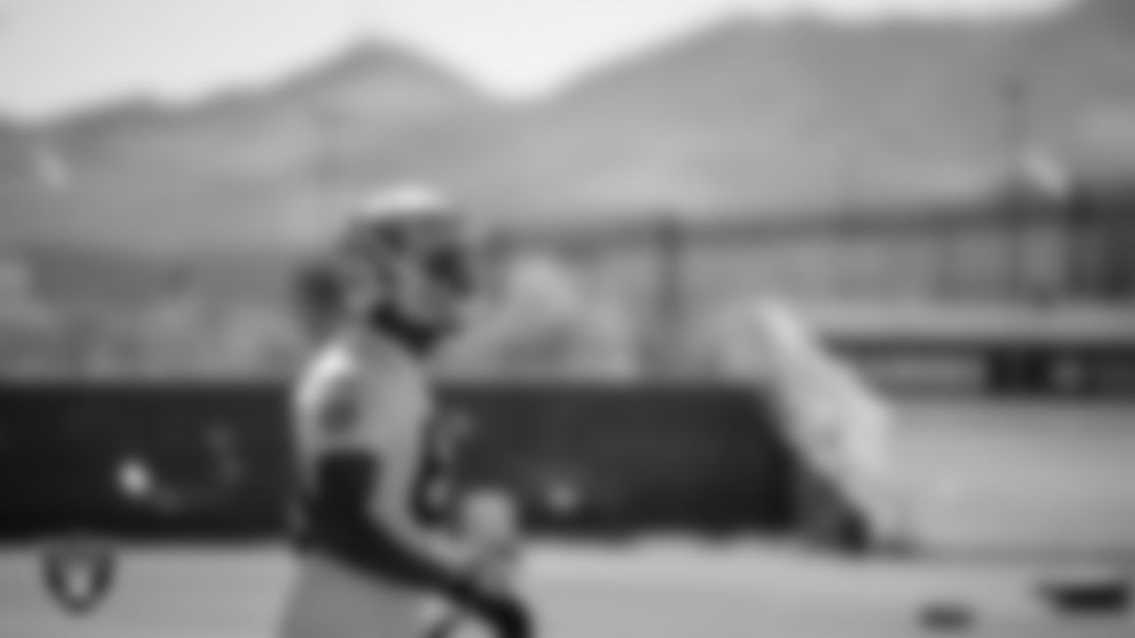 Las Vegas Raiders tight end Darren Waller (83) at an Organized Team Activity (OTA).