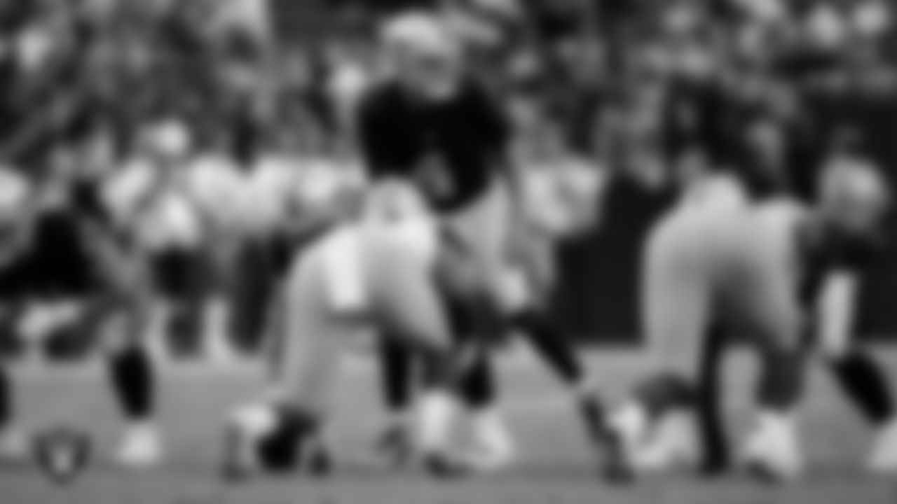 Las Vegas Raiders quarterback Aidan O'Connell (4) during the preseason home game against the San Francisco 49ers at Allegiant Stadium.