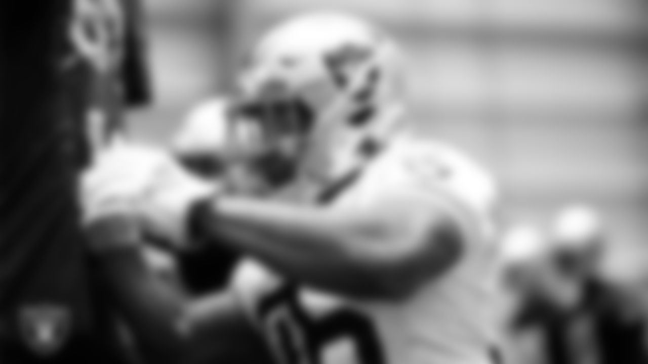 Las Vegas Raiders running back Trey Ragas (36) at day one of 2021 Rookie Minicamp.