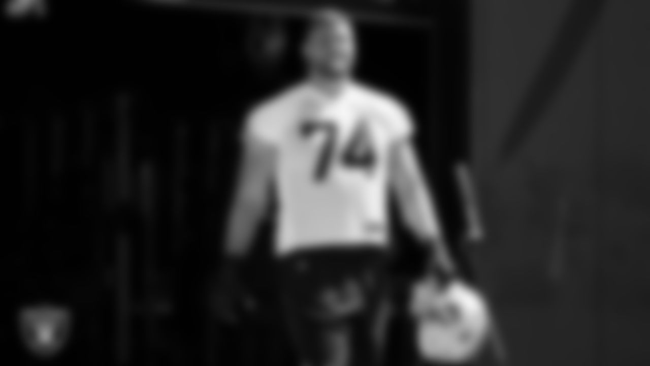 Las Vegas Raiders tackle Kolton Miller (74) during Mandatory Minicamp.