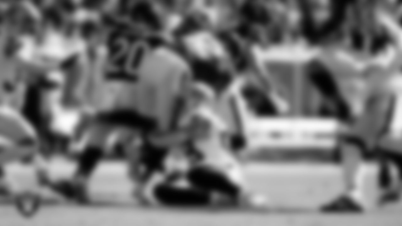 Las Vegas Raiders linebacker Luke Masterson (59) during the regular season away game against the Chicago Bears at Soldier Field.