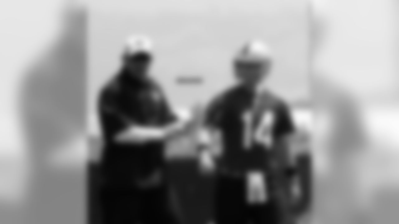 QB coach John DeFilippo with QB Matt McGloin