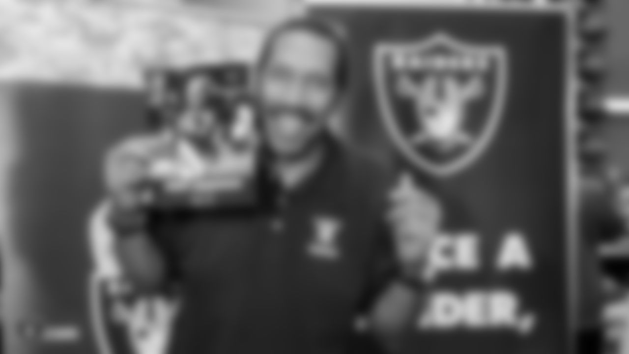 The Raiders Foundation hosts a Toys for Tots drive at the Raider Image in Town Square where guests have a chance to meet alumni Cliff Branch and Jerry Robinson in exchange for a toy or monetary donation to the organization, Friday, December 14, 2018, in Las Vegas, Nevada.