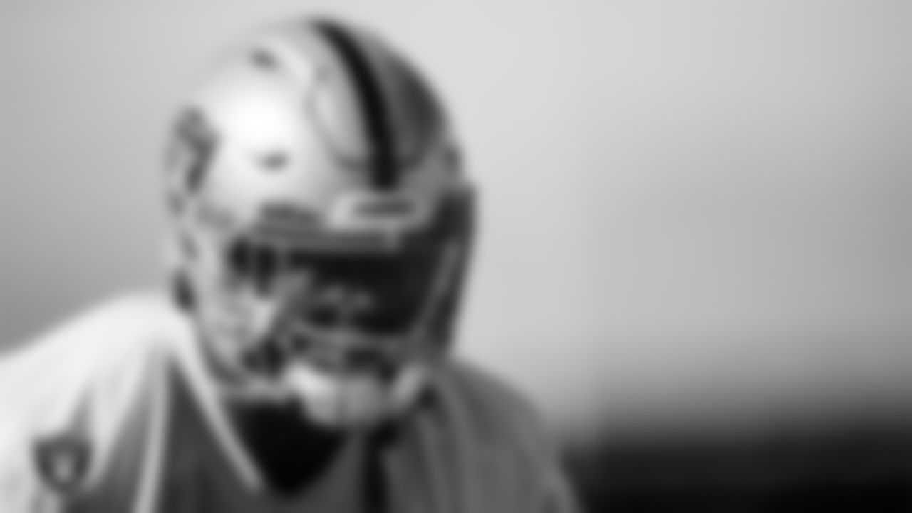 Las Vegas Raiders linebacker Raekwon McMillan (54) during practice.