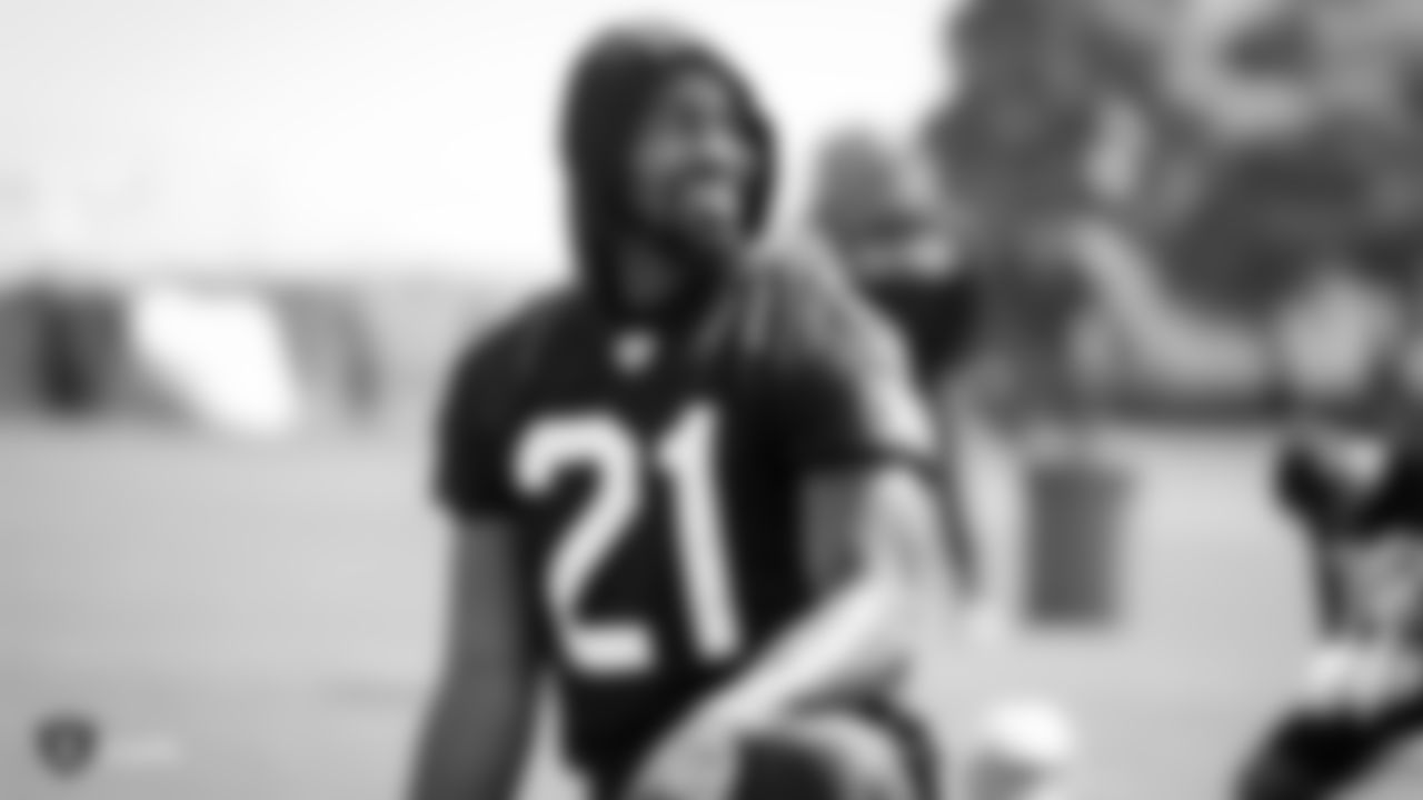 Raiders cornerback Gareon Conley (21) at an Organized Team Activity (OTA) at the Raiders Practice Facility in Alameda, Calif.