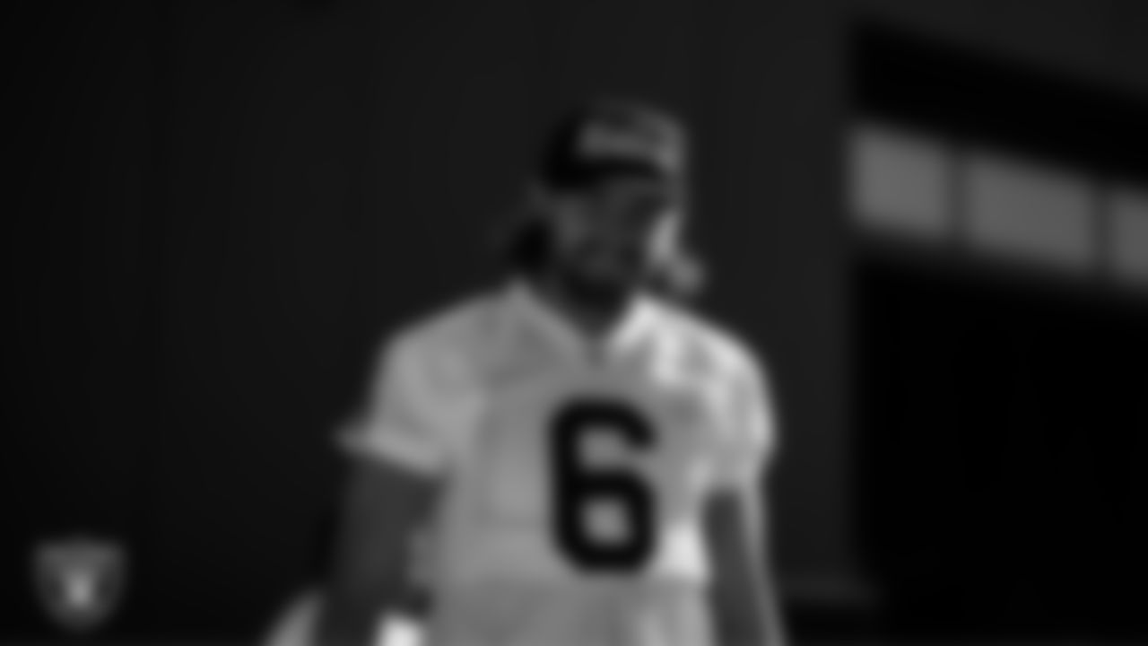 Las Vegas Raiders punter AJ Cole (6) at a workout during phase two of the offseason program.