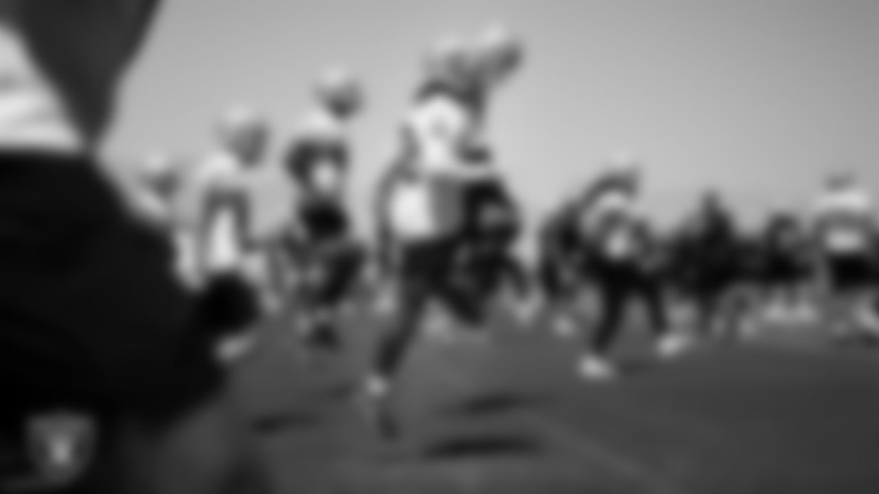 Las Vegas Raiders running back Ameer Abdullah (22) at an Organized Team Activity (OTA).