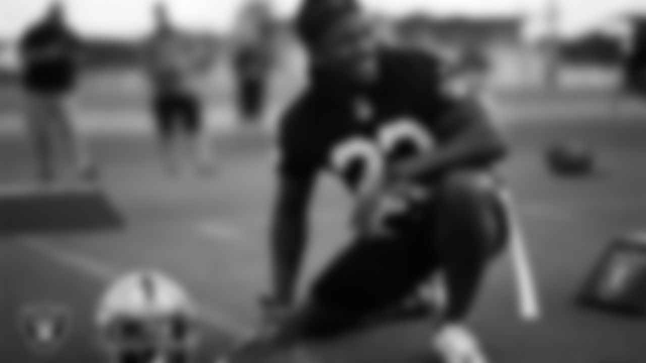 Las Vegas Raiders cornerback Nickell Robey-Coleman (23) during practice.
