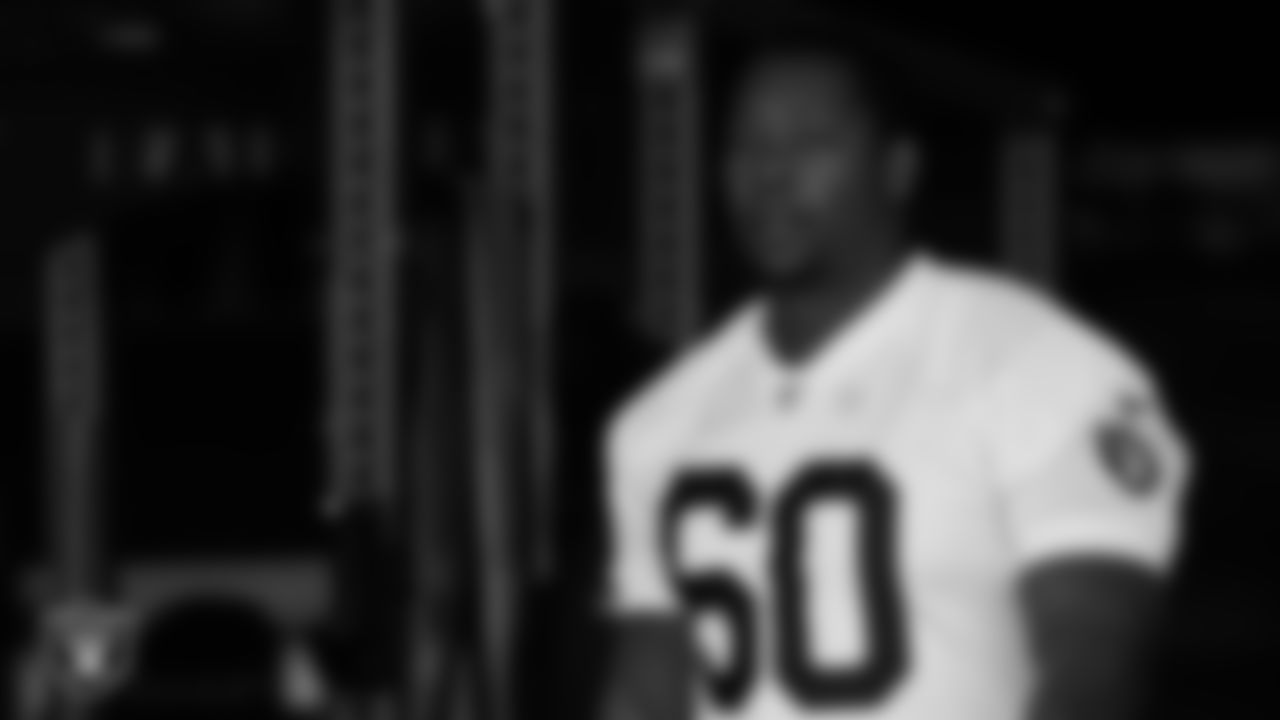 Las Vegas Raiders offensive lineman Tyrone Wheatley Jr. (60) at a workout during phase two of the offseason program.