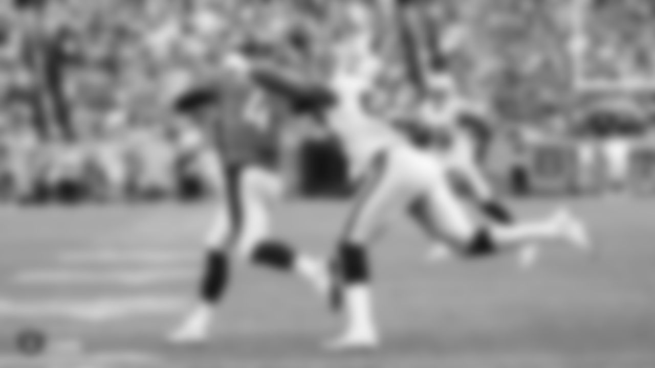 Raiders defensive end Arden Key (99) during the Oakland Raiders regular season game against the Broncos in Week 2 at Broncos Stadium at Mile High, Sunday, September 16, 2018, in Denver, Colorado.