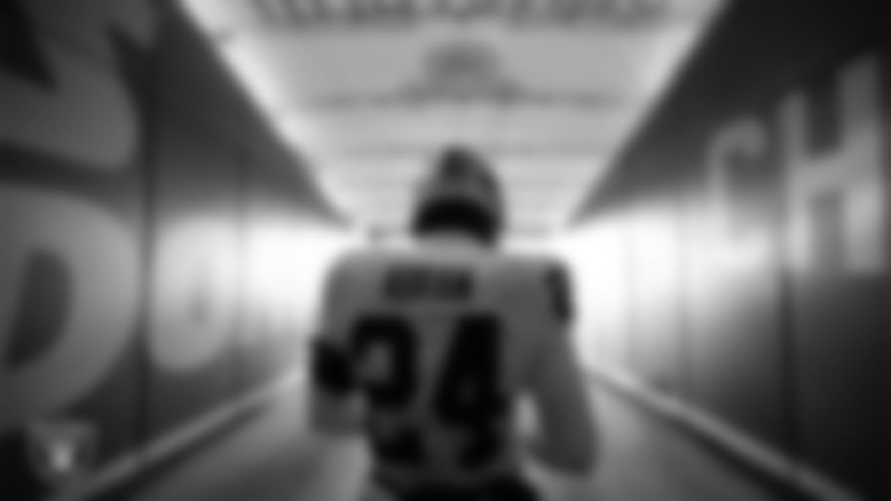 Las Vegas Raiders safety Johnathan Abram (24) walks down the tunnel before the regular season away game against the Kansas City Chiefs.
