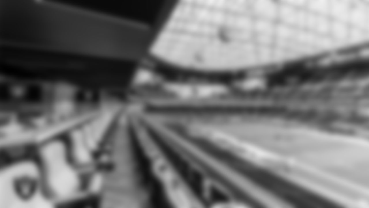 Completed pictures for the construction of Allegiant Stadium.