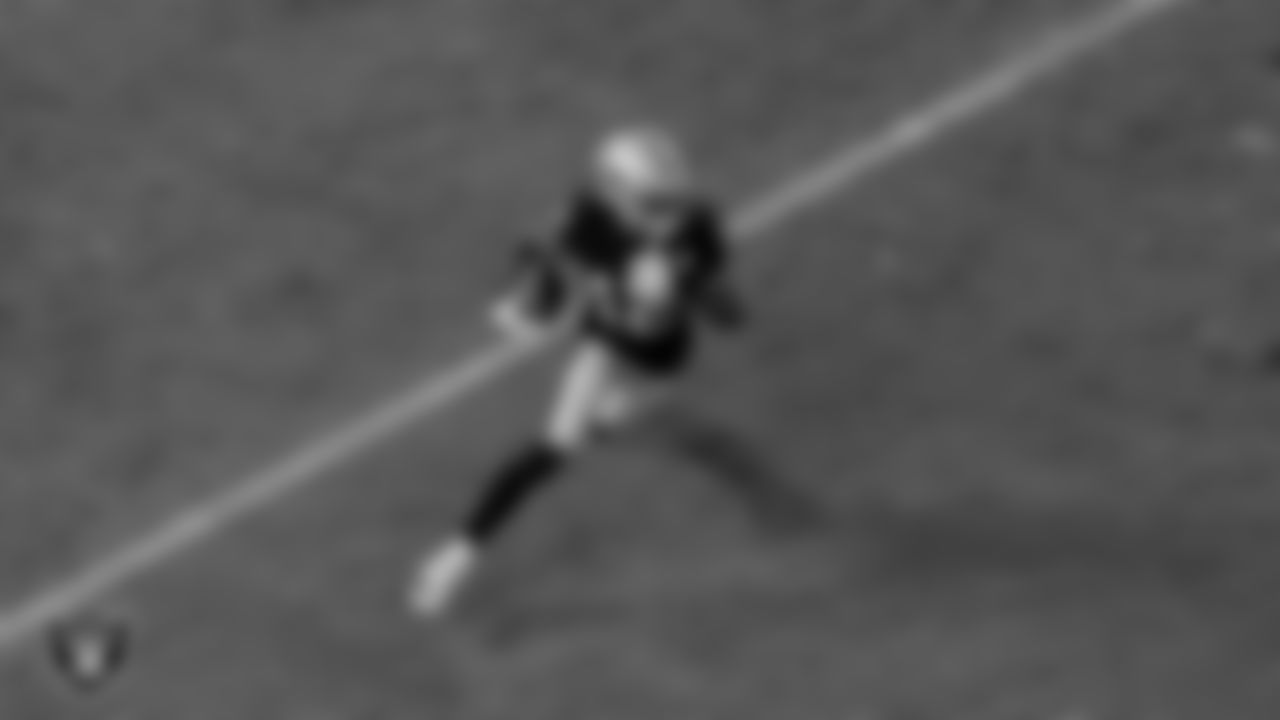 Las Vegas Raiders wide receiver Zay Jones (12) during the regular season game against the Kansas City Chiefs at Allegiant Stadium.
