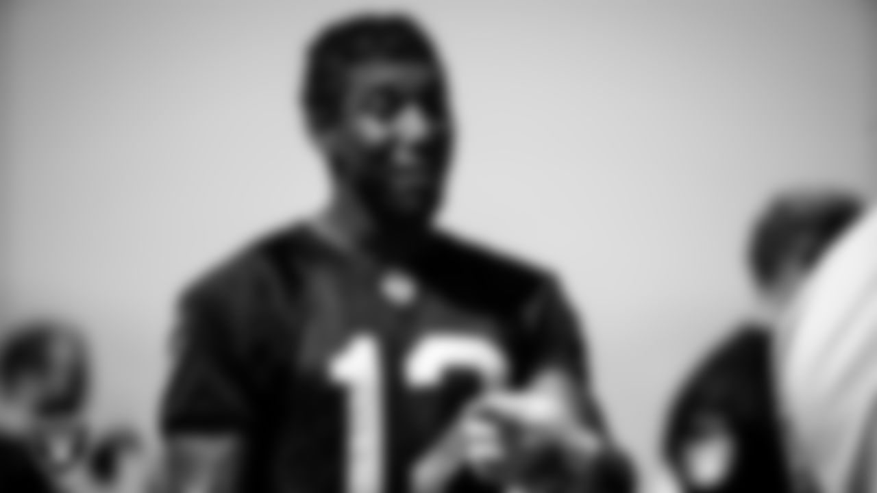 Las Vegas Raiders wide receiver Zay Jones (12) during practice.