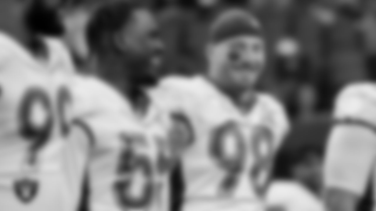 Las Vegas Raiders defensive end Maxx Crosby (98) before the 2022 Pro Bowl.