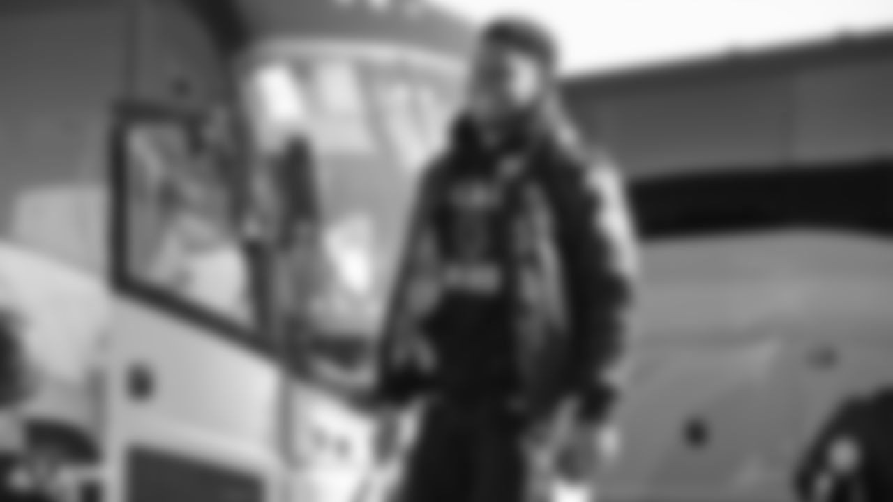 Oakland Raiders linebacker Marquel Lee (55) departs for their game against the Kansas City Chiefs, Friday, December 28, 2018, in Oakland, California.
