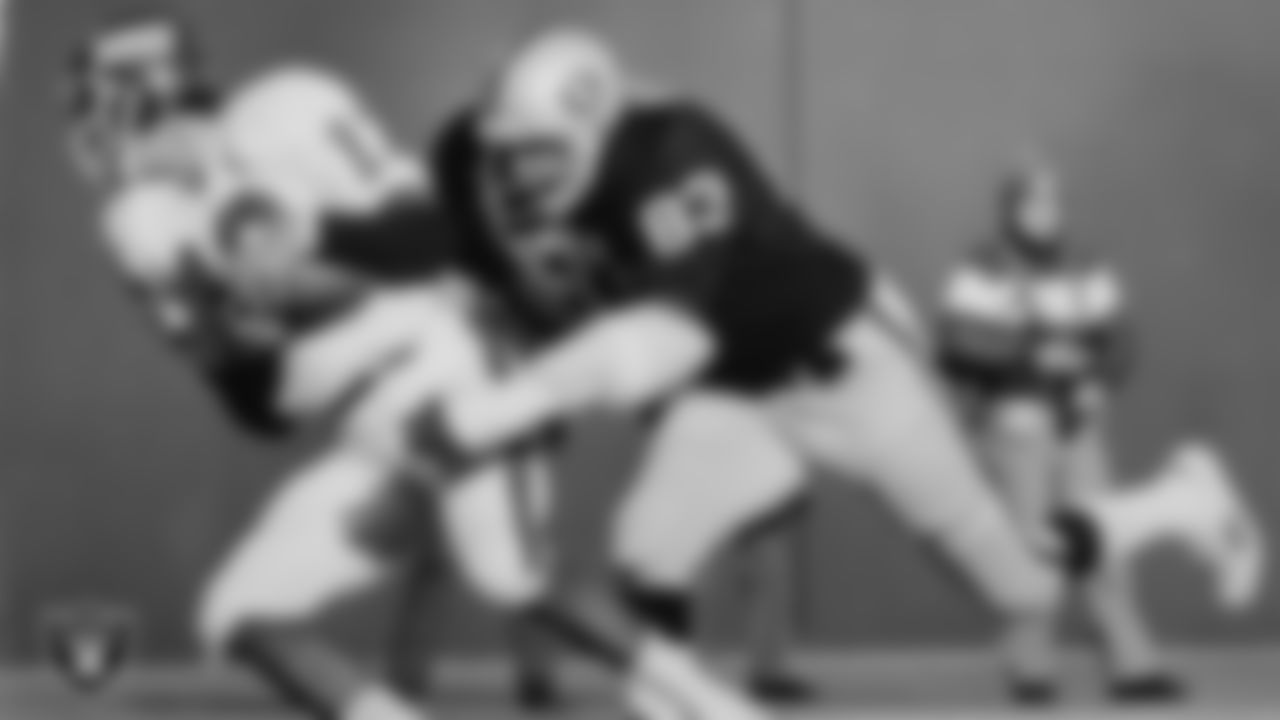 Ted Hendricks played in 131 games with 122 starts and was a key member of all three Raiders Super Bowl winning teams. He recorded 10 interceptions for 111 yards and recovered 10 fumbles. Hendricks was named to the Pro Bowl four times as a Raider and selected 1st team All-Pro twice.