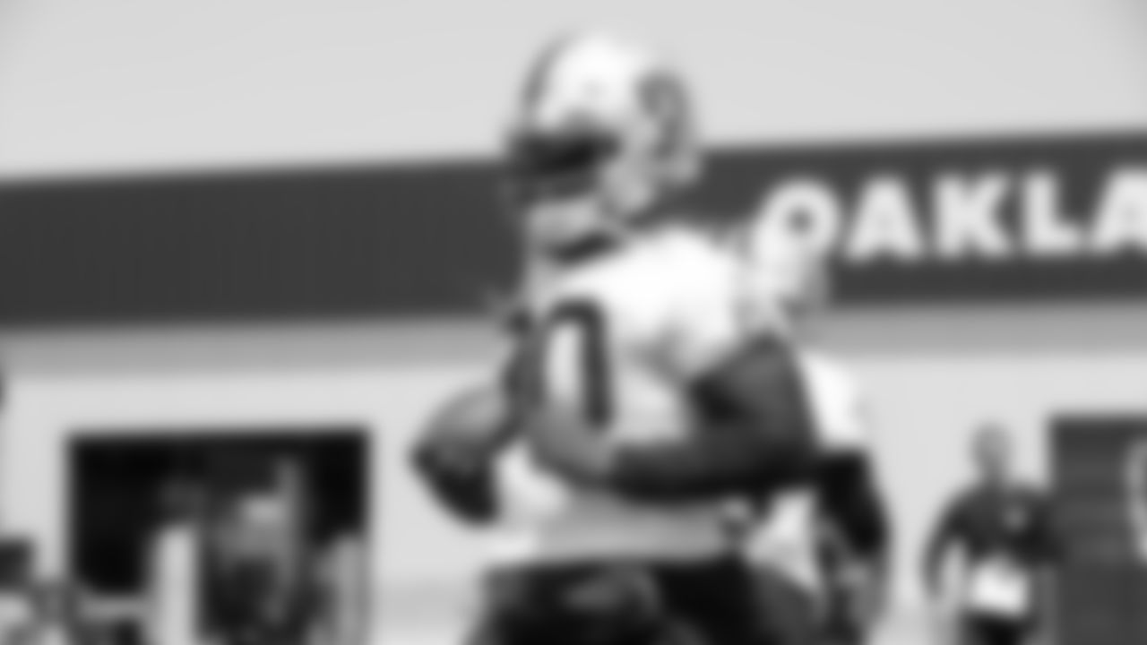 Raiders running back Jalen Richard (30) at an Organized Team Activity (OTA) at the Raiders Practice Facility in Alameda, Calif.