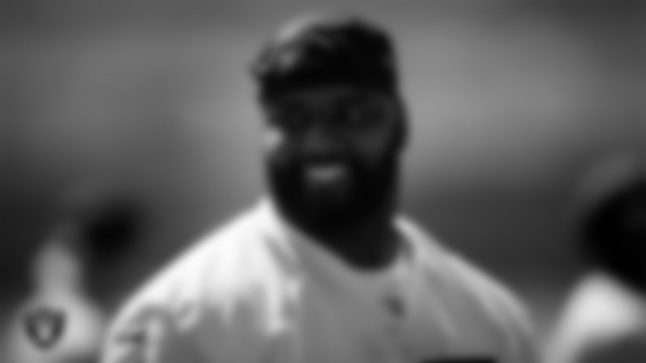 Las Vegas Raiders defensive end Datone Jones (95) during practice.