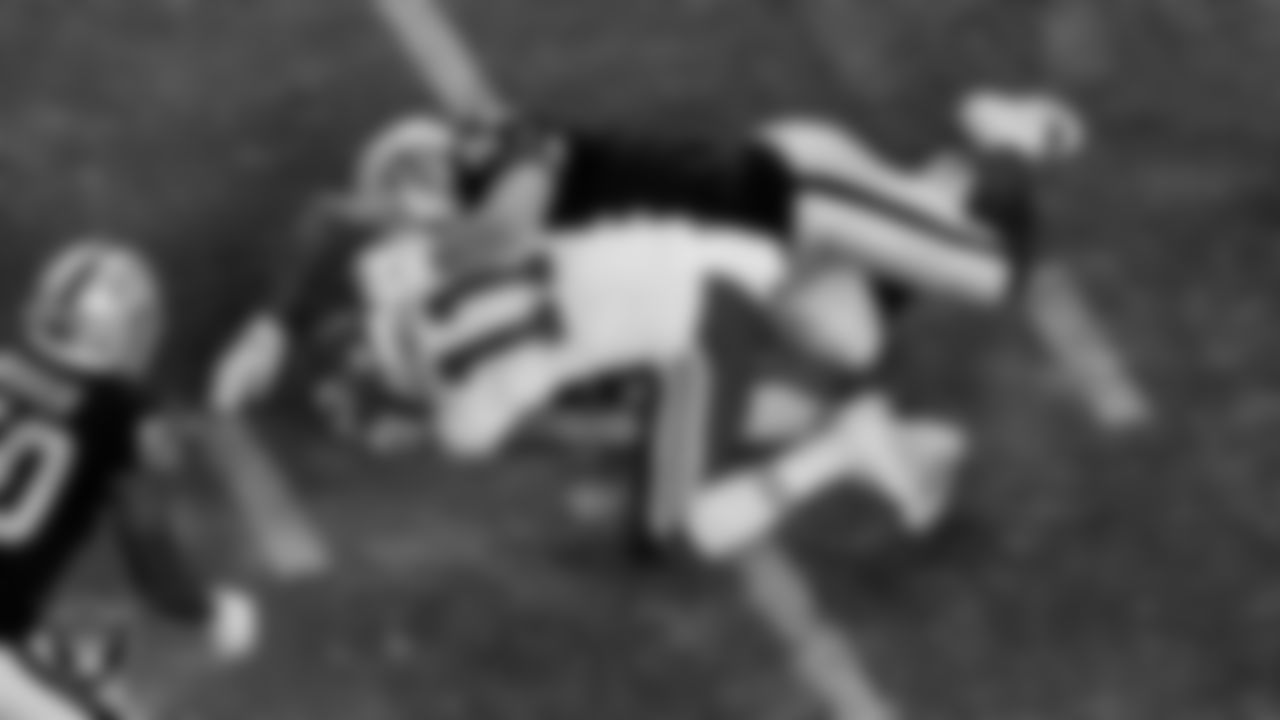 Las Vegas Raiders linebacker Nick Kwiatkoski (44) during the regular season game against the Kansas City Chiefs at Allegiant Stadium.