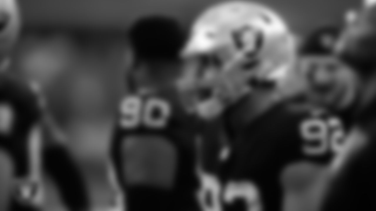 Las Vegas Raiders defensive tackle Solomon Thomas (92) on the sidelines during the Las Vegas Raiders regular season away game against the Dallas Cowboys.