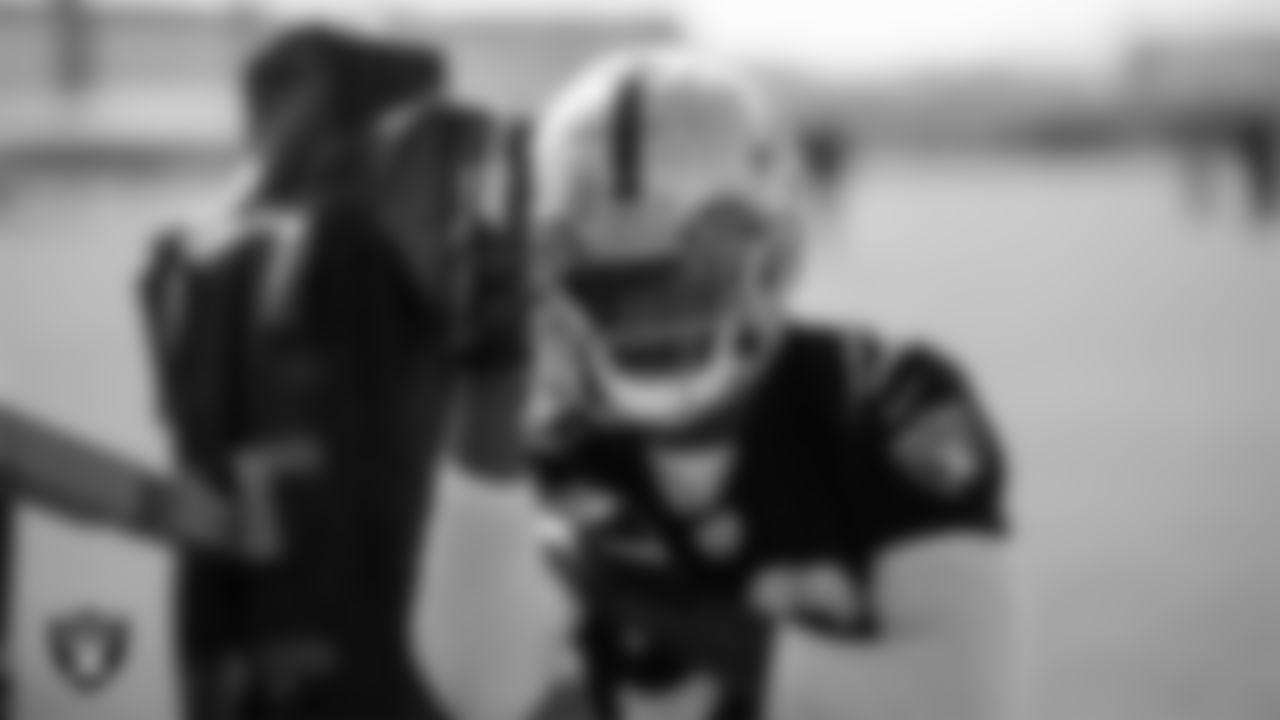 Las Vegas Raiders cornerback Nevin Lawson (26) during practice.