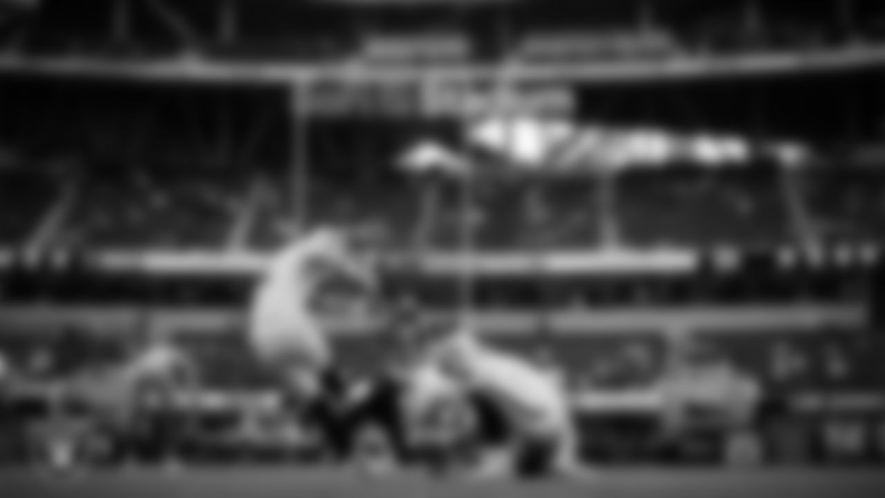 Las Vegas Raiders kicker Daniel Carlson (2) and punter AJ Cole (6) warming up before the regular season away game against the Los Angeles Chargers at SoFi Stadium.