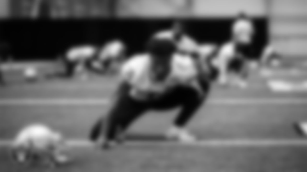 Las Vegas Raiders wide receiver Rico Gafford (10) during practice.