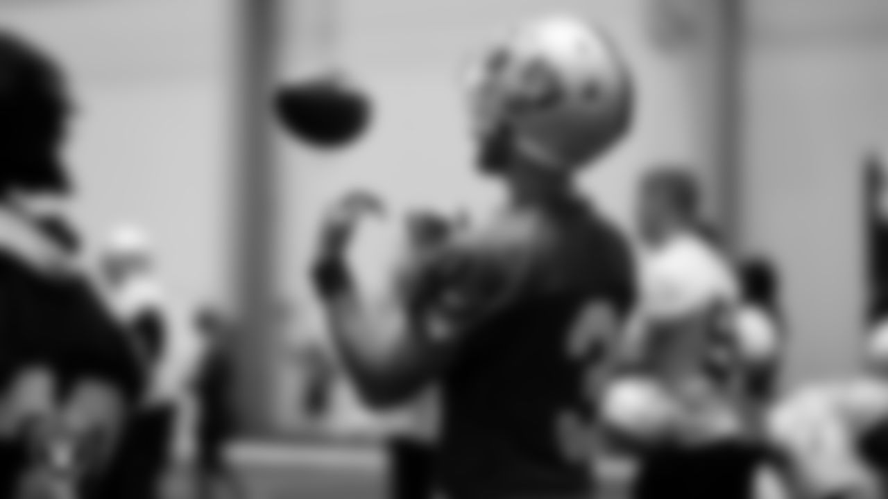 Las Vegas Raiders quarterback Nathan Peterman (3) during practice at Intermountain Healthcare Performance Center.
